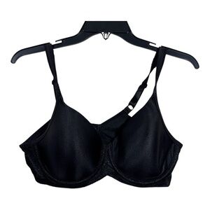 Playtex Womens Underwire Bra Size 36C Black Satin Basic